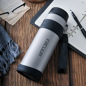 

Qifeng 304 stainless steel mug men's large capacity water cup women men's adult travel portable thermal cup