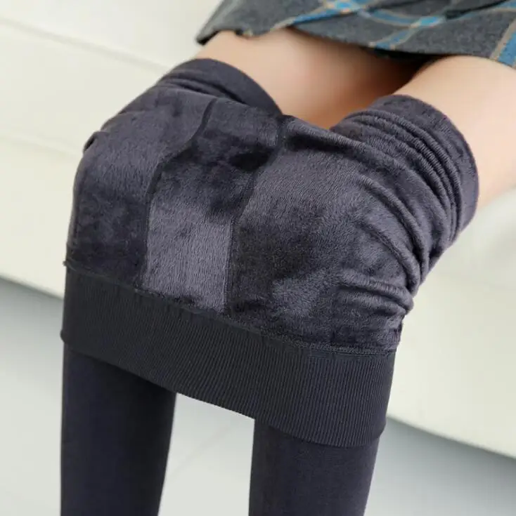 crossover leggings Winter Leggings Knitting Velvet Casual Legging New High Elastic Thicken Lady's Warm Black Pants Skinny Pants For Women Leggings leggings with pockets Leggings