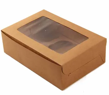 

6 Cake packing Cake boxes Cupcake Boxes With Insert For Party Gift Cake Packing Boxes 12pcs