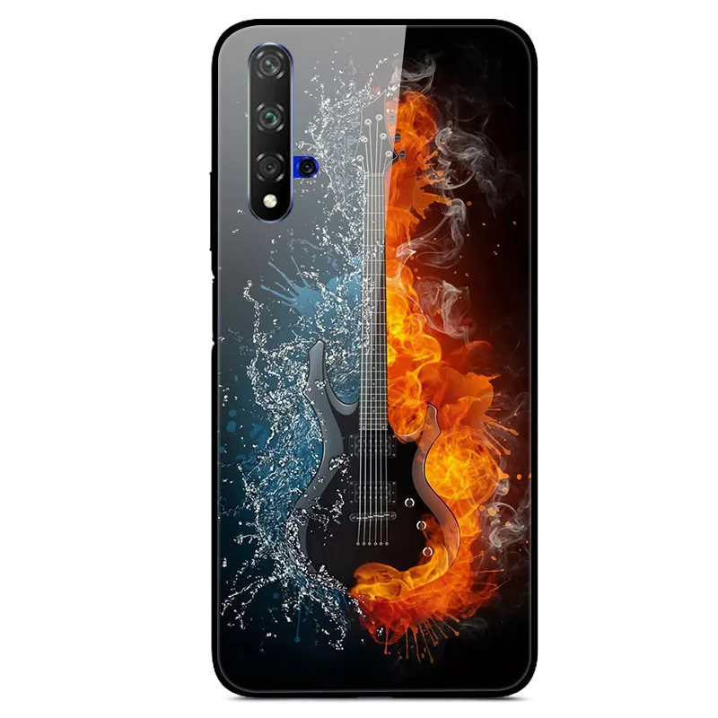 3D Cat Print Tempered Glass Phone Case Cover