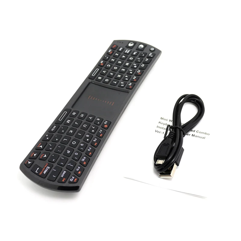 Оригинальная Беспроводная Клавиатура Rii i24T Mini 2 4G Air Mouse с тачпадом для ТВ