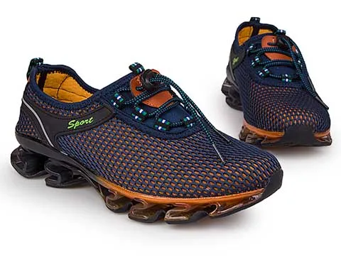 DR. EAGLE мужские кроссовки для бега спортивные мужские амортизирующие красовки спортивные кроссовки для спортзала бег босиком мужские кроссовки размера плюс 39-48 - Цвет: Оранжевый
