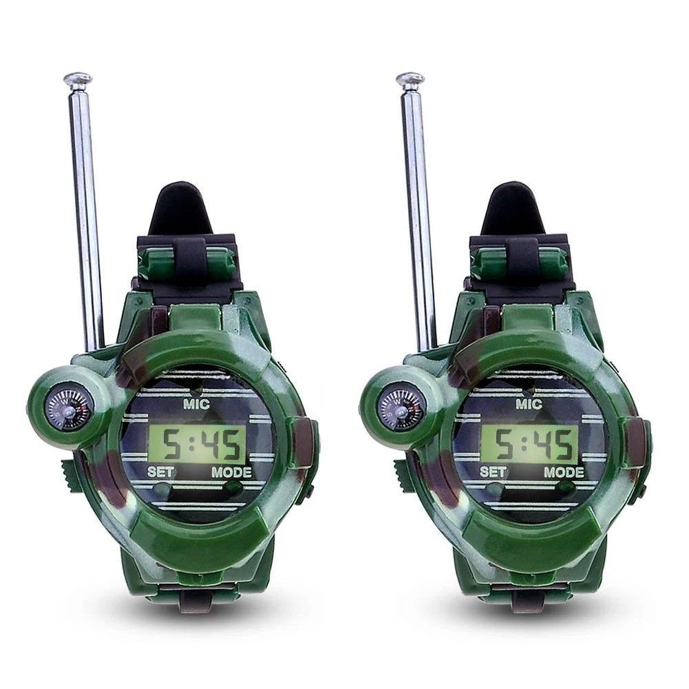 1 пара LCD радио 150 м часы Walkie Talkie 7 в Детские наружные переговорные игрушки (Цвет: