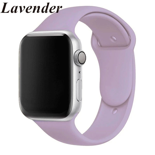 Band Für Apple Uhr Serie 3 2 1 38 MM 42 MM Weiche Silikon Atmungsaktive Ersatz Strap Sport Schleife für iwatch serie 4 40 MM 44 - Band Color: lavender