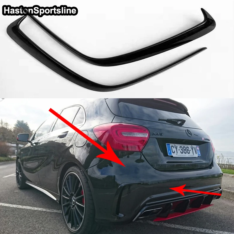 W176 A250 A260 A45 AMG ABS задний бампер диффузор воздухозаборника плотины Отделка для Mercedes-Benz 2016up