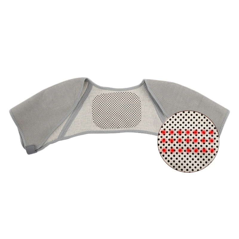Self-heating pad Эластичный наплечный бандаж, защитный бандаж, теплый спортивный бандаж, поддержка спины, подплечники, защита для женщин и мужчин, спортивные защитные полосы - Цвет: Self-heating pad