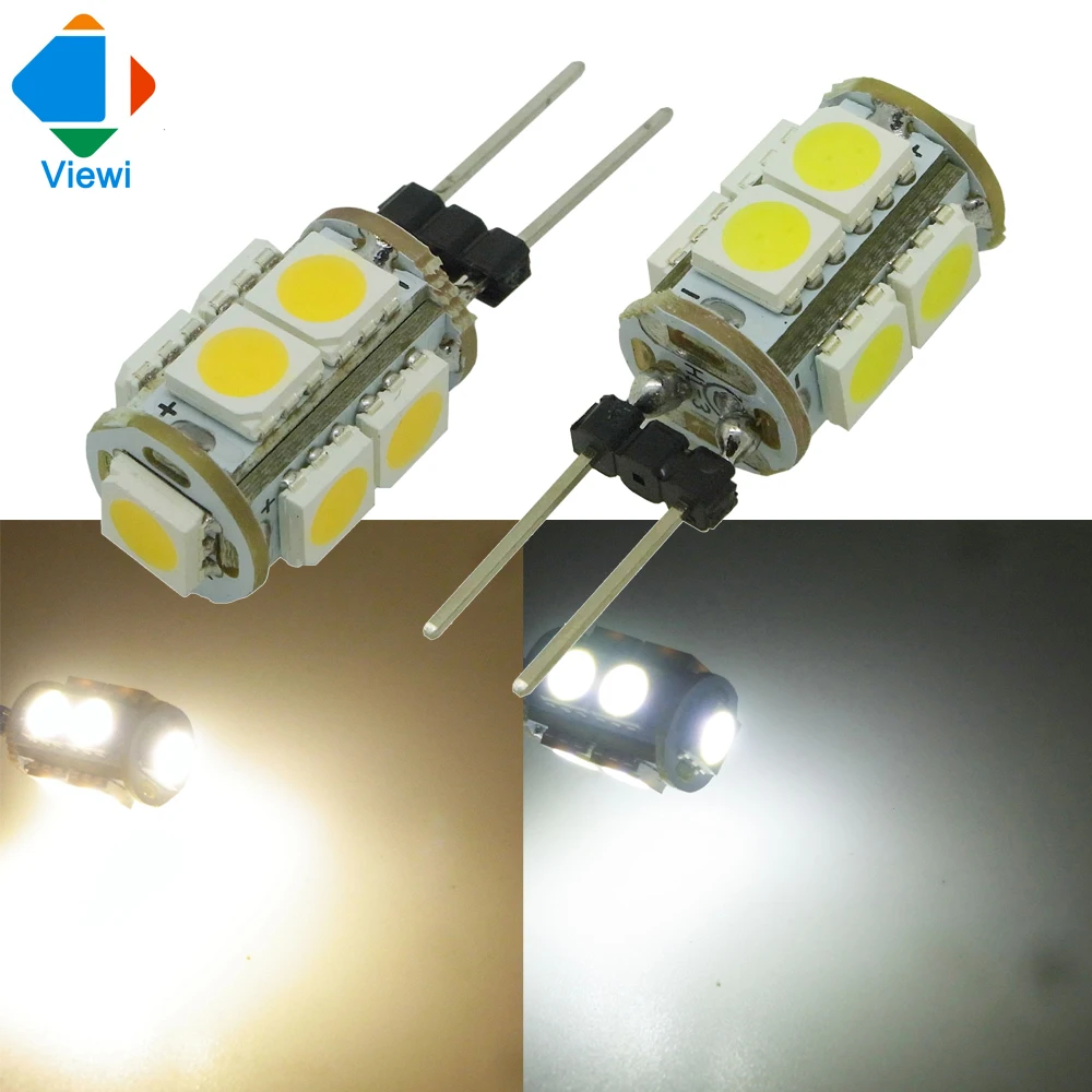 DC 12V Lights Bulbs Car G4 Warm White 9 LED 5630 SMD Marine Cabinet Light Bulb