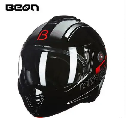 BEON флип-ап мотоциклетный шлем модульный анфас шлем Мото шлем Casco Motocicleta Capacete шлемы ECE - Color: red