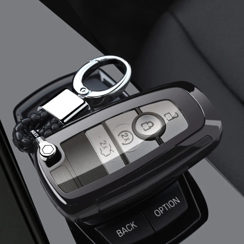 

key case cover For Ford Fusion Mustang Explorer F-150 F-250 F-350 2017 2018 Remote Key Case Fob Shell Cover Skin Holder 5 Button