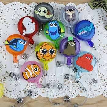

10pcs/set Retractable Badge Reel Exihibition ID Name Card Badge Holder ID Badge Reel Stationery Card Holder Telescopic Clips