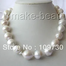 Ювелирные изделия 00599 большой барокко белый reborn кеши пресноводных культивированный жемчуг ожерелье
