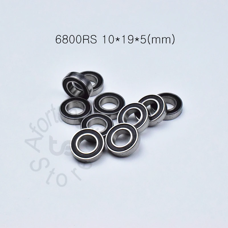 

6800RS 10*19*5(mm) 10piece free shipping bearing ABEC-5 6800 chrome steel bearing rubber sealed bearing Thin wall bearing 61800