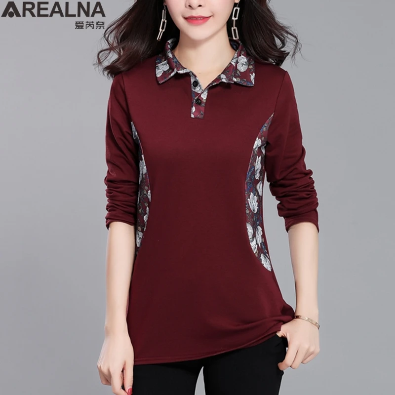 

Blusas Mujer De Moda 2019 Kimono vintage Autumn womens tops and blouses Long Sleeve floral Patchwork blouse Female Plus Size 4XL