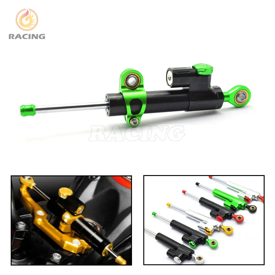 

for moto CNC Damper Steering Stabilizer Linear Reversed Safety Control Over for kawasaki ninja 300 mt 09 mt09 dirt bike pro tape