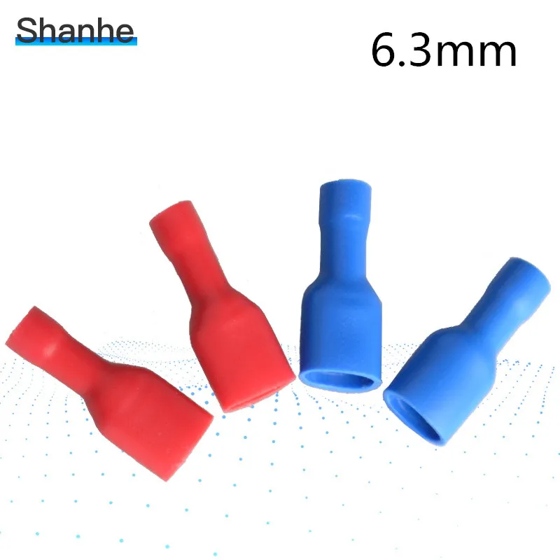 20 шт полностью изолированный 6,3 мм гнездовой разъем 0,5-2,5 мм обжимной терминал новое поступление