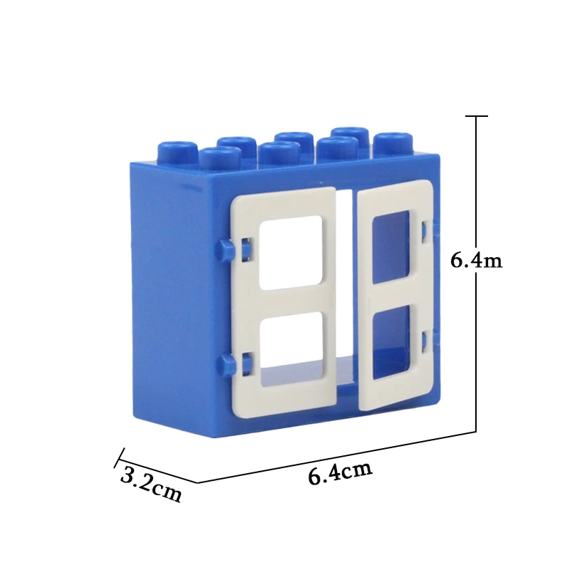 Дом большие частицы строительные блоки Аксессуары Совместимые Duplos набор кирпичи карнизы окна двери крыши игрушечные плитки для детей подарок