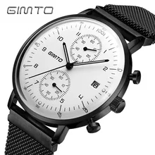 GIMTO Marca Deporte de Los Hombres Reloj de Acero Impermeable de Lujo Relojes Masculinos Cuarzo Luminoso Choque Militar Reloj Relogio masculino