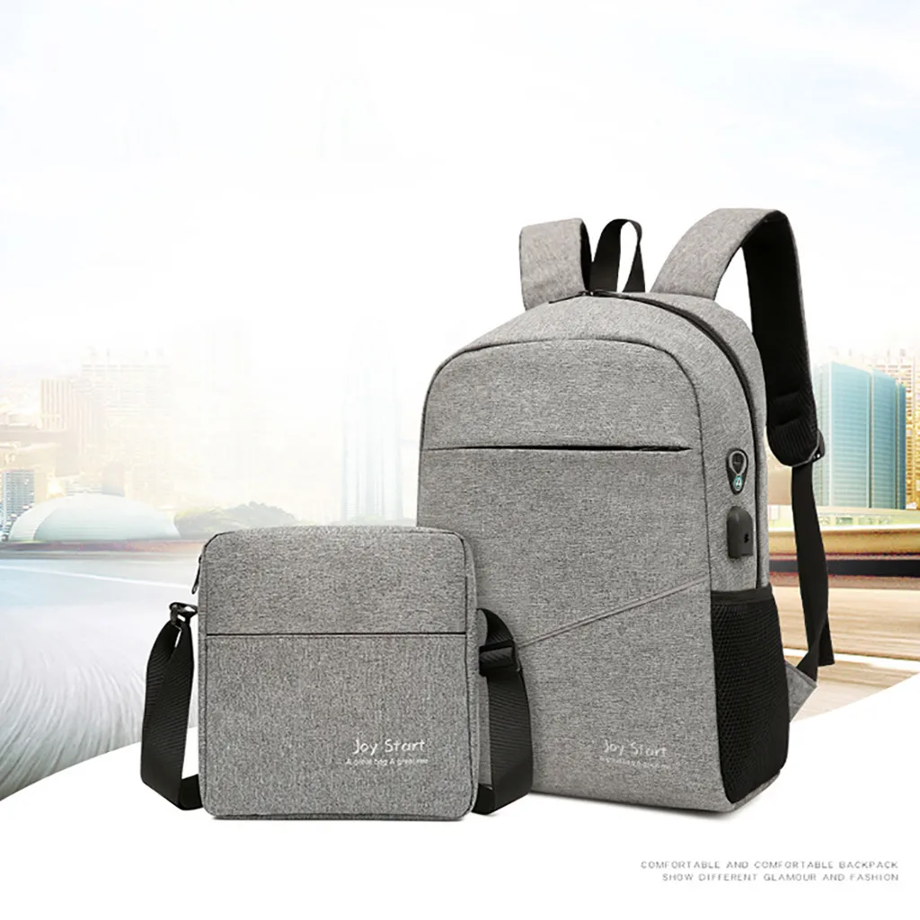 

2019 2pcs Backpack Bag Women's Backpack WaterProof Backpack Ladies Handbag Travel Shoulder Bag Twopiece Equipment Outdoor New