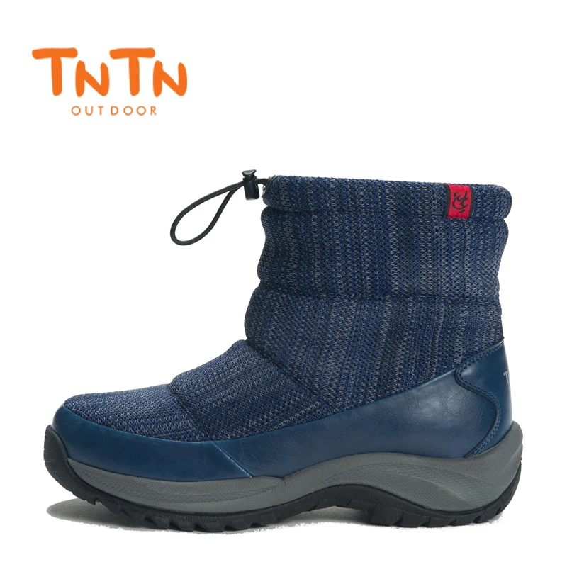 TNTN/; водонепроницаемые женские уличные зимние ботинки; флисовые зимние ботинки; женская дышащая походная обувь; теплая прогулочная обувь для женщин - Цвет: shenlanhuise boot