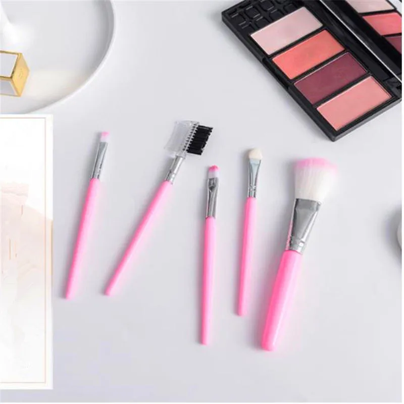 

5Pcs/Set New Women's Fashion Eyeshadow Foundation Eyebrow Eyelash Lip Brush Cosmetic Eyebrow Makeup Brushes