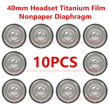 

10PCS 40mm HIFI Headphone Speakers Accessories Headset Titanium Film Nonpaper Diaphragm 32ohms DIY Headphone Speaker Unit