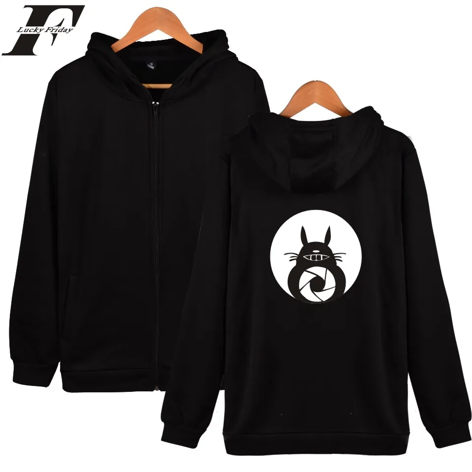 

2018 Totoro printed hoodie sweatshirt Men women tracksuit Jackets And Coats Cartoon Printing moletom tumblr homme survetement