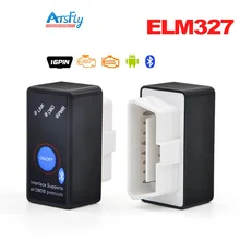 Hottest Mini ELM327 with switch ELM 327 Bluetooth OBD2 OBD II CAN-BUS Diagnostic Tool + Switch Works on Android Symbian Windows