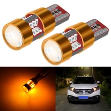 2x T10 светодиодный светильник W5W светодиодный Canbus парковка светильник для peugeot 206 207 307 308 407 2008 3008 Авто Подсветка салона белого, желтого, оранжевого цветов