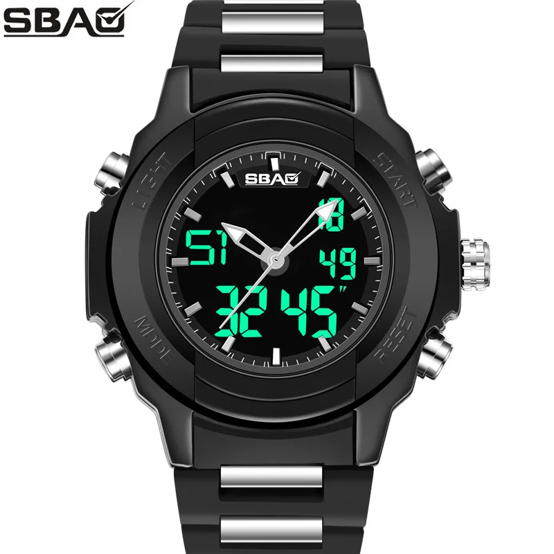 

SBAO 2018 Brand Men Multi-function Sports Watch Male Digital Wristwatch Week Calendar 30M Waterproof Relogio Masculino Watches