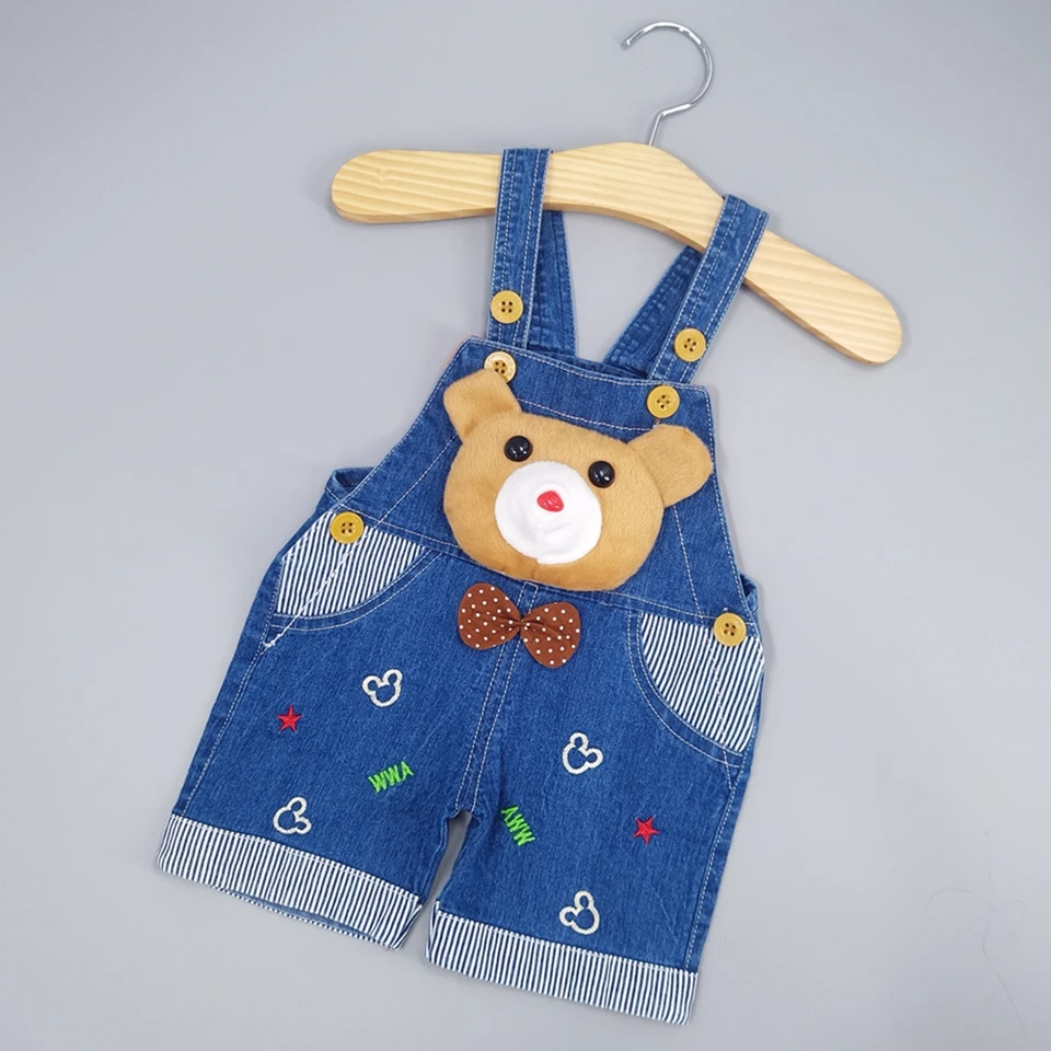 orange and blue overalls shorts