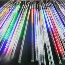 80 см Светодиодная лампа вилка 220 в наружная Водонепроницаемая декоративная лампа водяные огни красочные огни 10