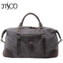 Men Travel Duffle Bags Tod-handle luggage Canvas Vintage Women bag Military Large Capacity Oilskin Leather Carry weekender Bag