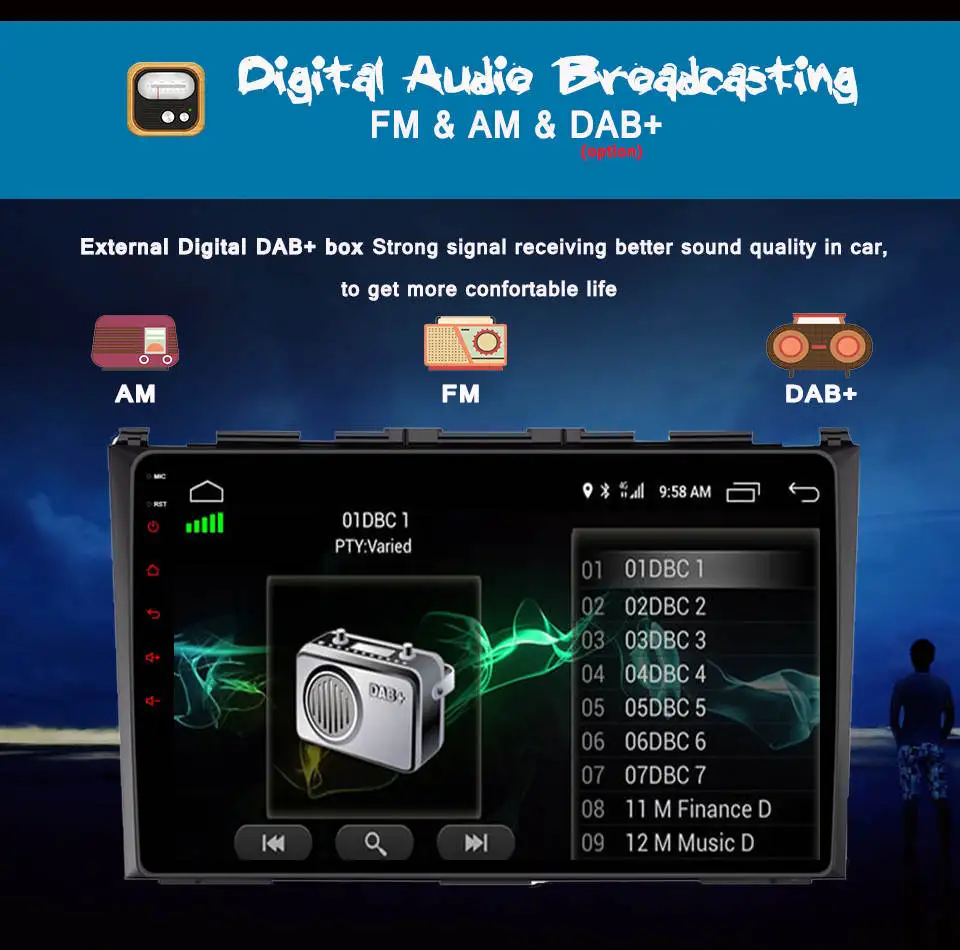 Cheap Octa core 1024*600 Android 9.0 HD Car DVD Player Radio For Honda CRV 2007 2008 2009 2010 2011 3/4G WIFI GPS Navigation Head Unit 20