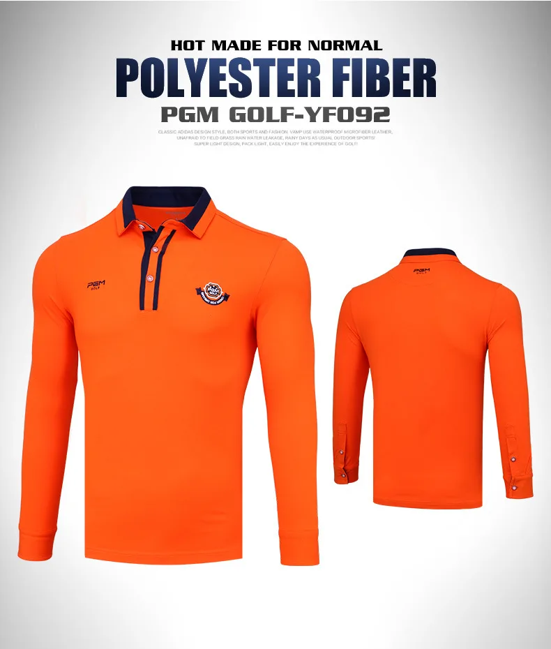 PGM Golf Мужская футболка осень зима футболка с длинными рукавами впитывает пот быстросохнущая футболка для мужчин размер m-xxl