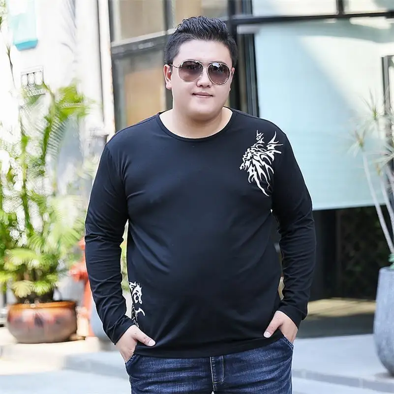 Новый Большие размеры 8XL 6xl Для мужчин футболка с модным принтом Топы