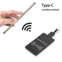 Универсальное TYPE-C QI Беспроводное зарядное устройство приемник для Xiaomi mi A1 mi 6 беспроводной зарядный приемник для Oneplus 5 huawei Honor 9 8 P9