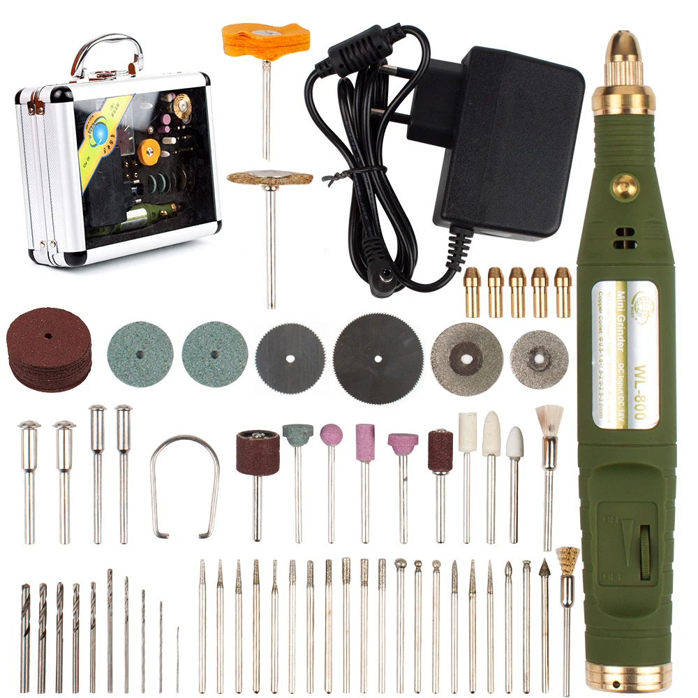 

18V Power Type Mini Electric Drill Grinder With 80pcs Dril Bits Accessories Set Dremel Tool Engrave Pen US EU Carving Machine