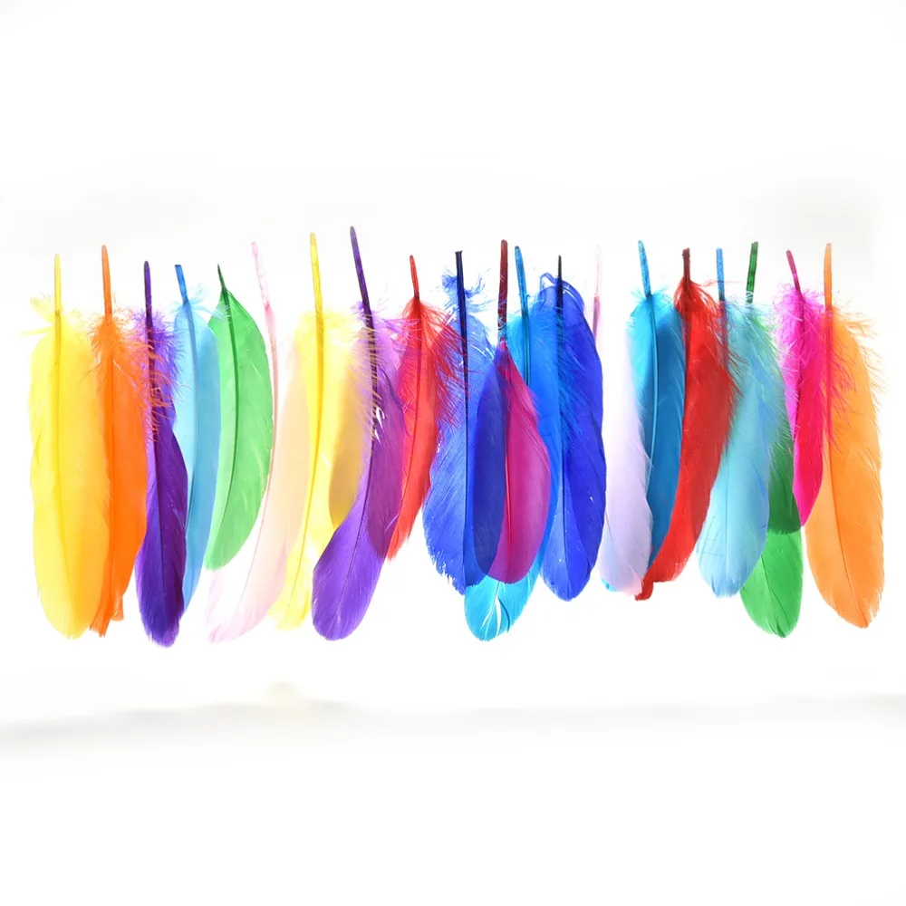 20 Pcs Feathers DIY Colorful Decoration Feather 4cm * 18cm DIY Colored