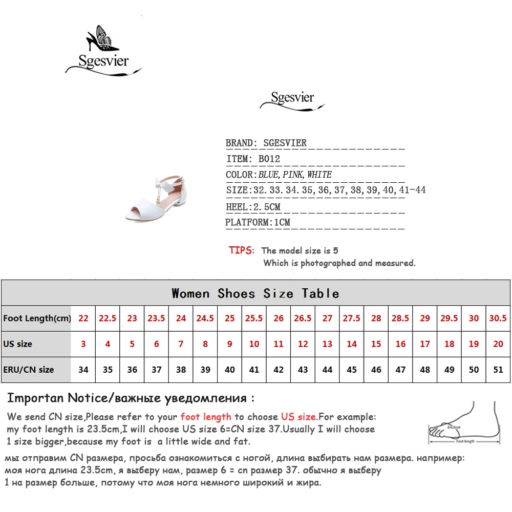 SGESVIER/женские босоножки на низком каблуке; Новинка года; сезон лето; туфли с открытым носком, пряжкой, ремешком и бантом; женская обувь для вечеринок; цвет белый, синий, розовый; B12