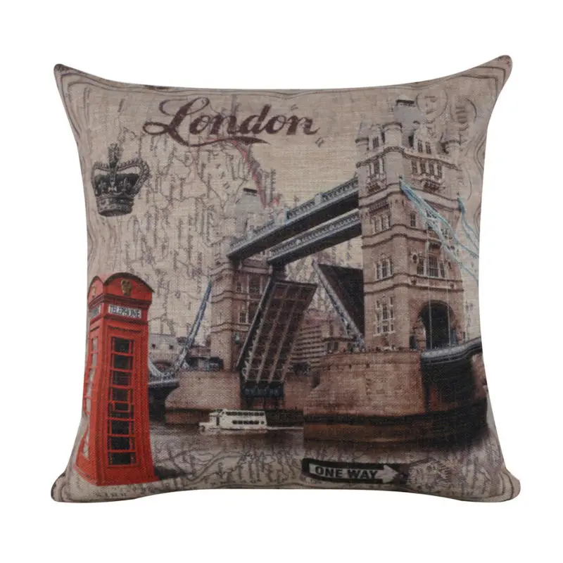 LINKWELL 45x45cm Retro UK London Tower Bridge Red Phone