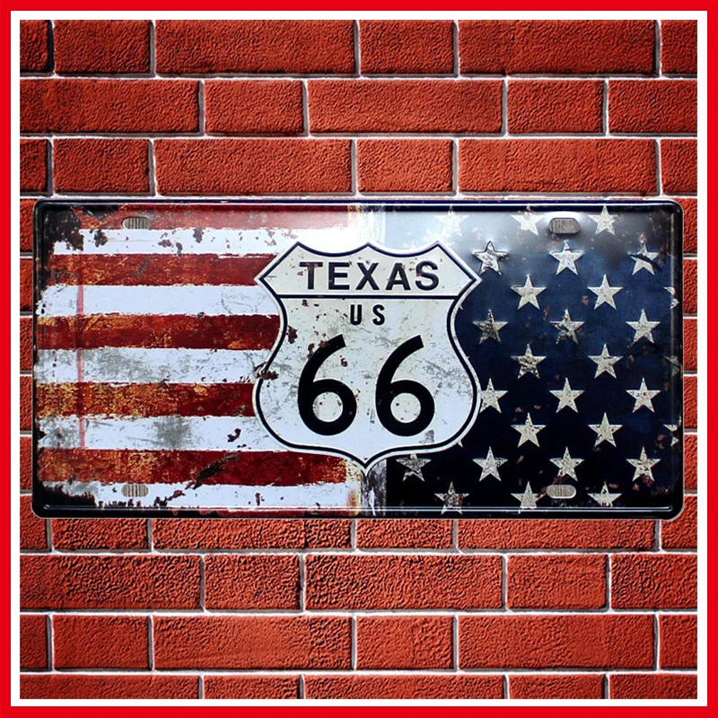 Новый Техасский US 66 Route винтажные металлические знаки домашний декор жестяные