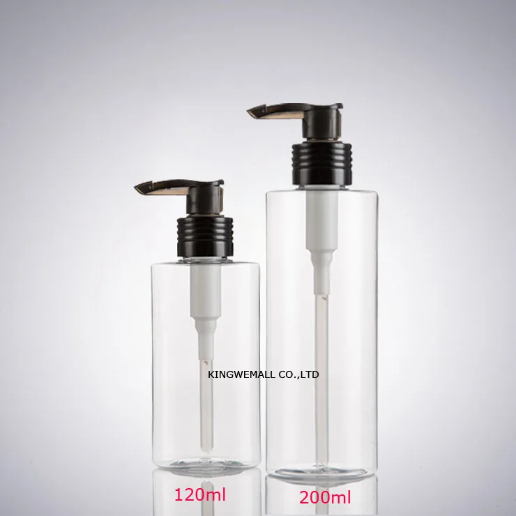 300 шт 120 мл 200 мл прозрачная бутылка для жидкостей с помпой контейнер для туалетных принадлежностей многоразовый пластиковый флакон для