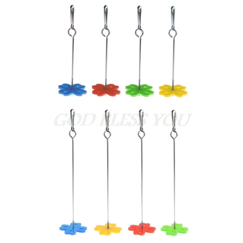 Pet Parrot Fruit Fork Feeding Birds Hang Cage Stainless Steel Parakeet Skewer 2 Size Bird Feeders Cockatiel