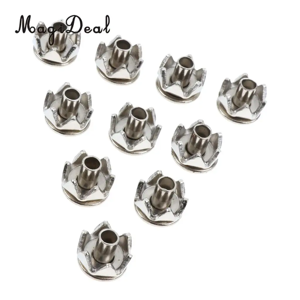 MagiDeal 10pcs Stainless Steel Replacement Spikes Studs for Ice Snow Walking Shoes Cleats Crampon Friction Traction