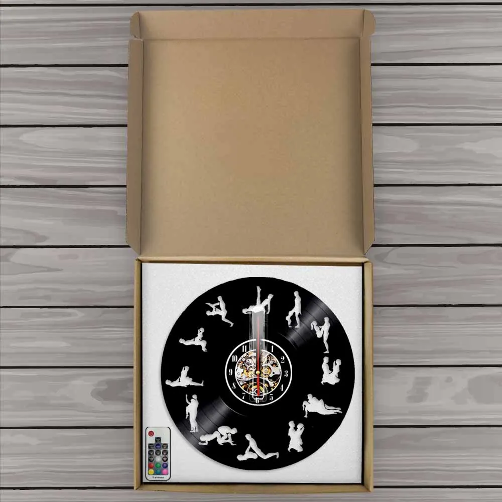 Reloj de pared creativo de 24 horas con posición sexual, diseño moderno, relojes con retroiluminación LED, reloj negro hueco, decoración decorativa 3D para el hogar Reloj de pared creativo de 24 horas con posición sexual, diseño moderno, relojes con retroiluminación LED, reloj negro hueco, decoración decorativa 3D para el hogar