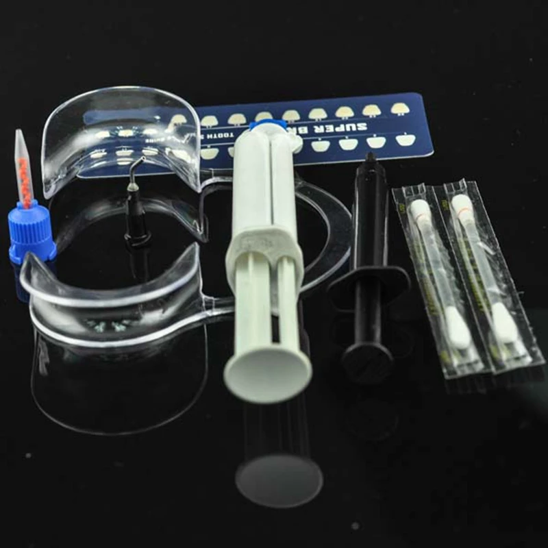dual barrel syringe gel teeth whitening kit