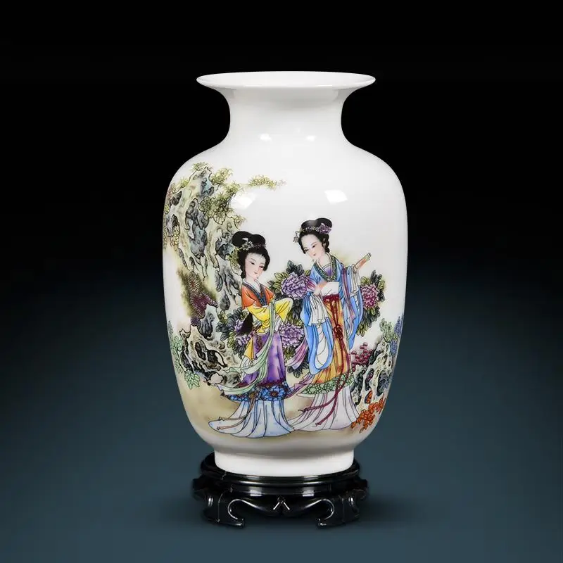 Цзиндэчжэнь керамическая ваза Бытовая декоративная ваза для цветов тв шкаф винный шкаф маленький ремесленный фарфор керамическая ваза - Цвет: 19