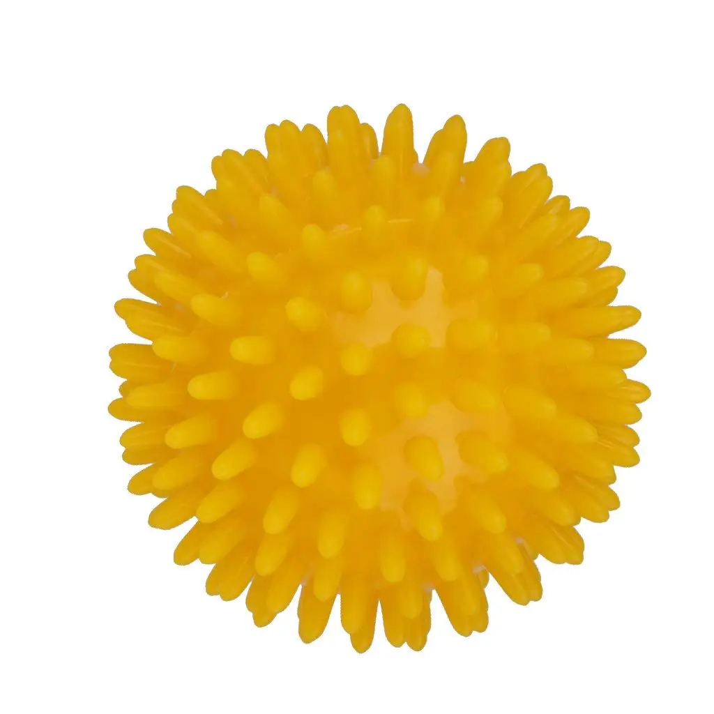 Массажный мяч Picots массаж от стресса мяч антистресс с наполнителем 8 см белого и желтого цвета
