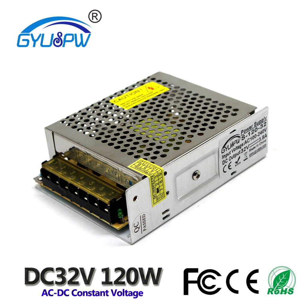 

Variable Switching Power Supply DC 32V 3.8A 120W Power Source Transformer 220V 110V AC DC32V SMPS For Led Lighting Stepper Motor