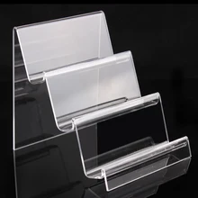 Transparente 3 Capas Escalera de Acrílico Exhibición de La Joyería Organizador Estante Del Soporte de Exhibición Para El Teléfono Celular del Caso del Capítulo de Envío Gratis